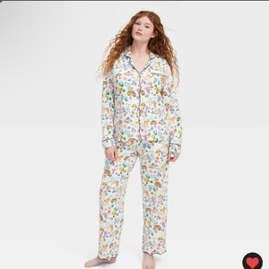 Roller Rabbit X Target Women's White Printed Two-Piece Pajama Set